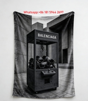 Balenciaga Claw Machine Print Flannel Throw Blanket BA368